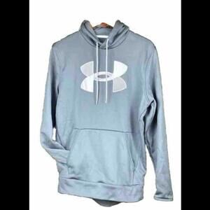 Under Armour Men’s Size Medium Logo Grey Cold Gear Hoodie Sweatshirt Gray